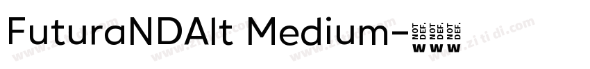 FuturaNDAlt Medium字体转换